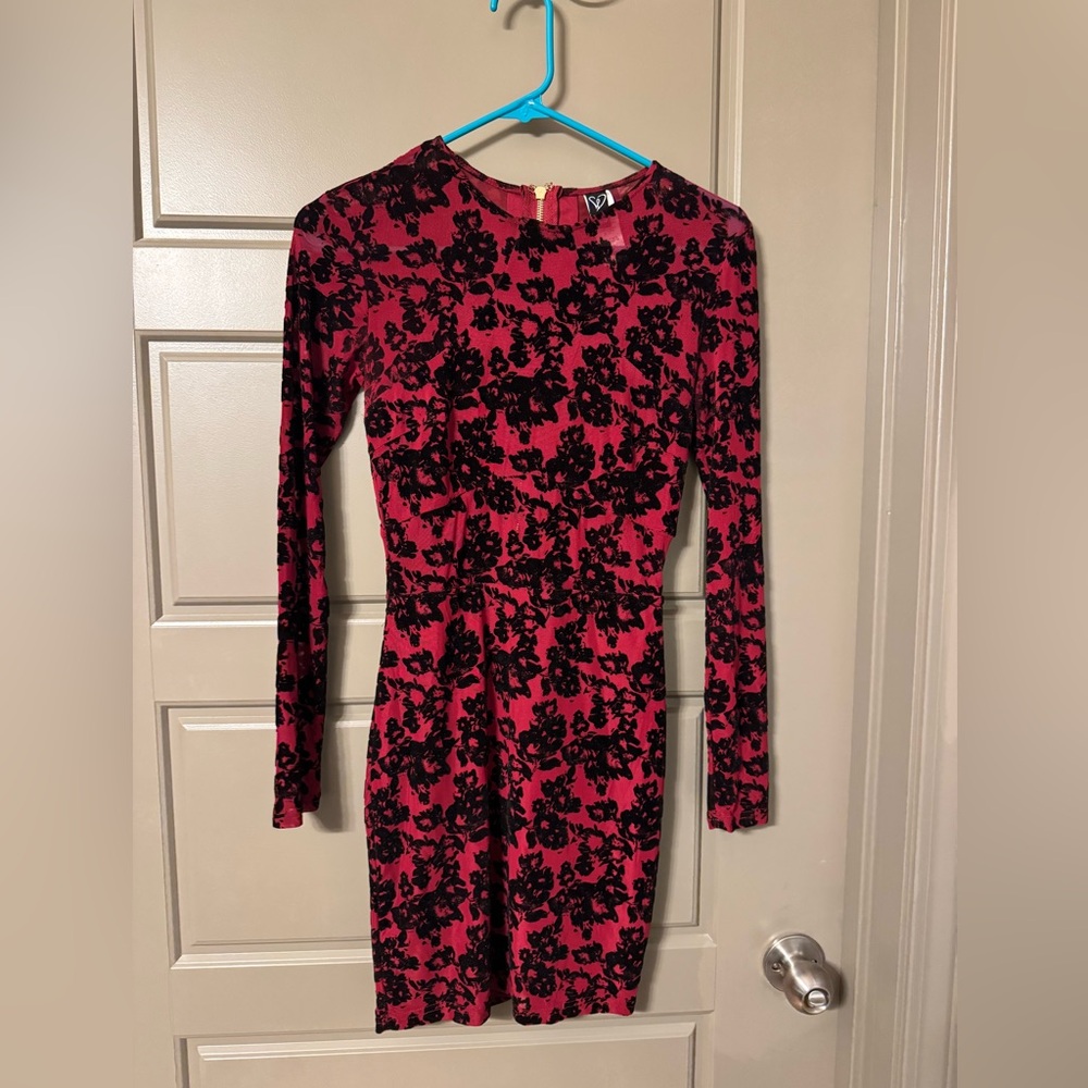 Red and black dress